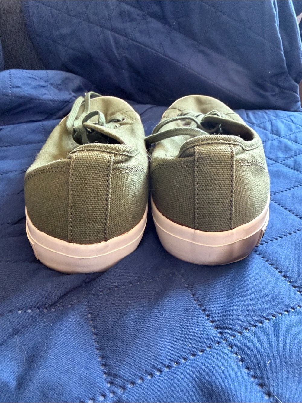 SeaVees Olive Canvas Low-Top Sneakers with White Trim - Picture 5 of 8